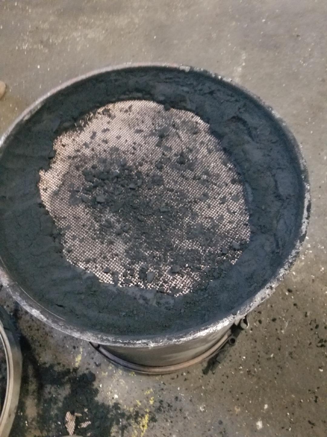 Dirty DPF from a Truck